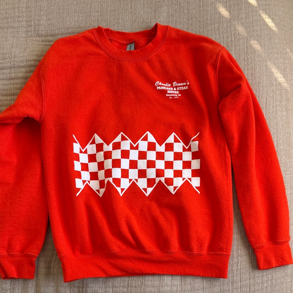 Orange Checkered Sweater